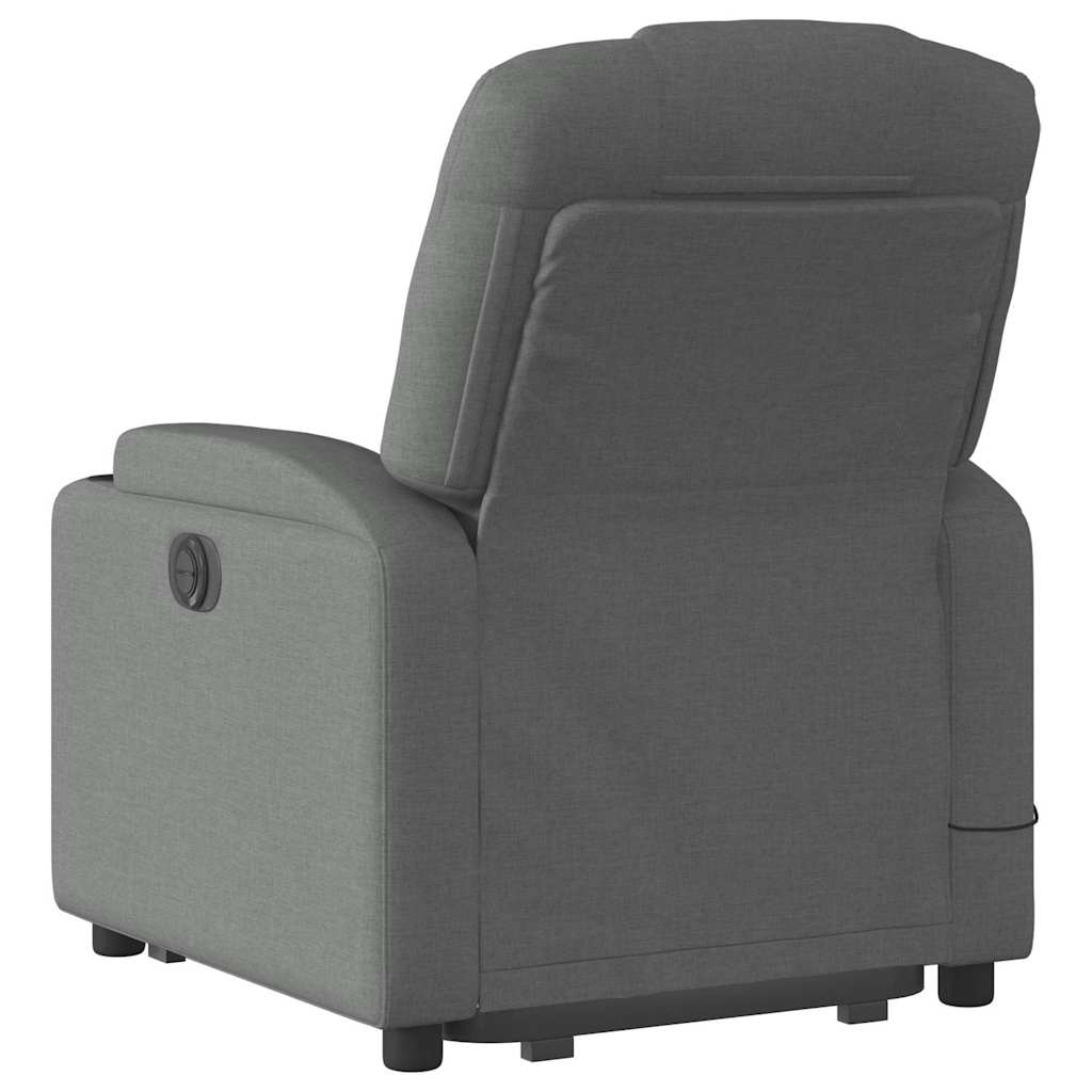 Fauteuil inclinable de massage électrique Gris foncé Tissu - XIOS