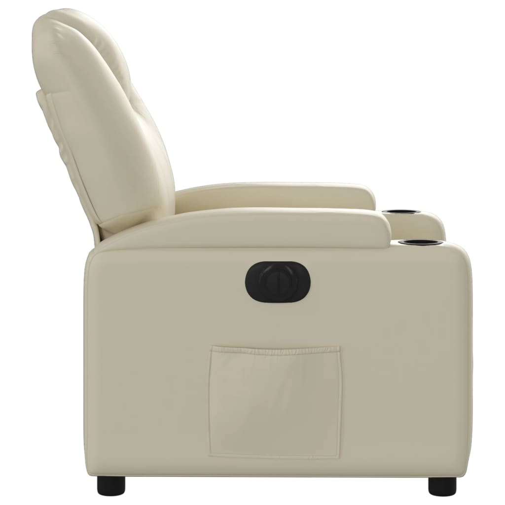 Fauteuil inclinable électrique Crème Similicuir - XIOS