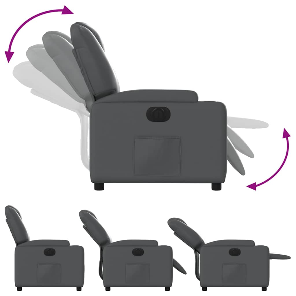 Fauteuil inclinable électrique Gris Similicuir - XIOS