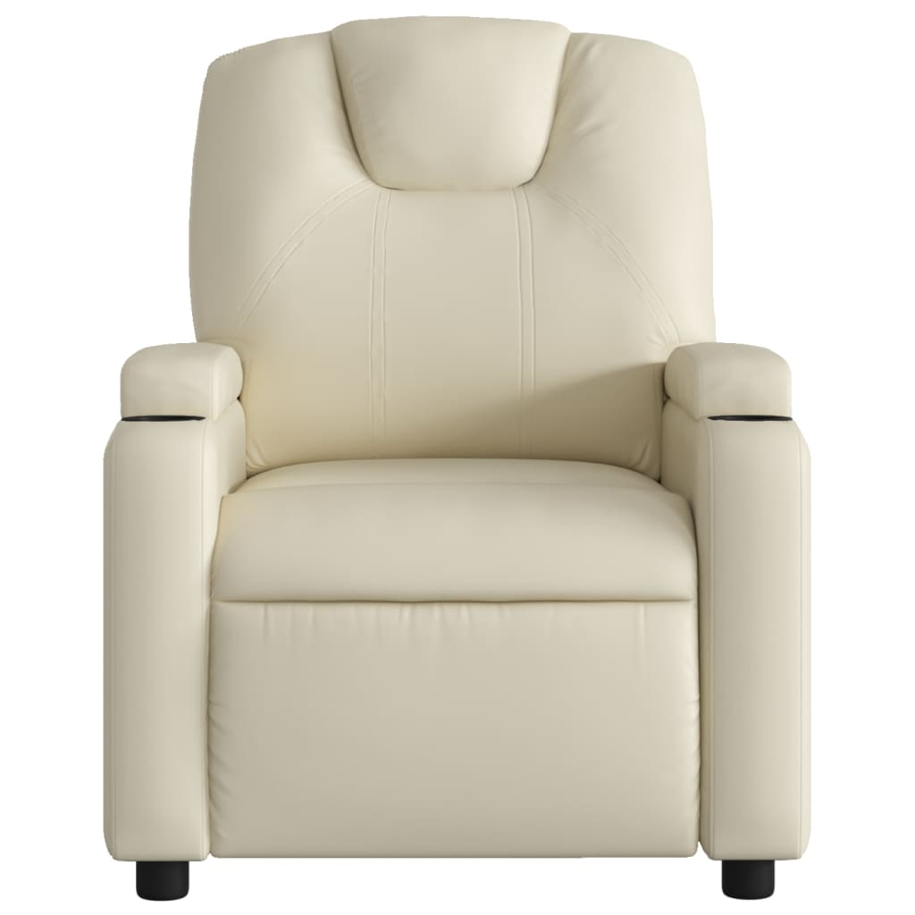 Fauteuil de massage inclinable électrique crème similicuir - XIOS