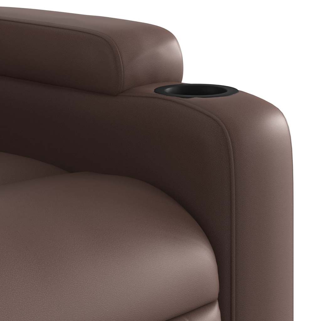 Fauteuil de massage inclinable électrique marron similicuir - XIOS