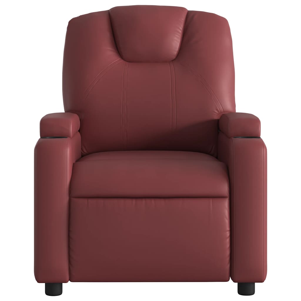Fauteuil de massage inclinable électrique rouge bordeaux - XIOS