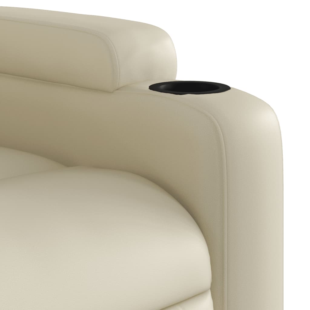 Fauteuil inclinable de massage Crème Similicuir - XIOS