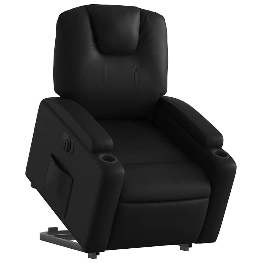 Fauteuil inclinable électrique noir similicuir - XIOS