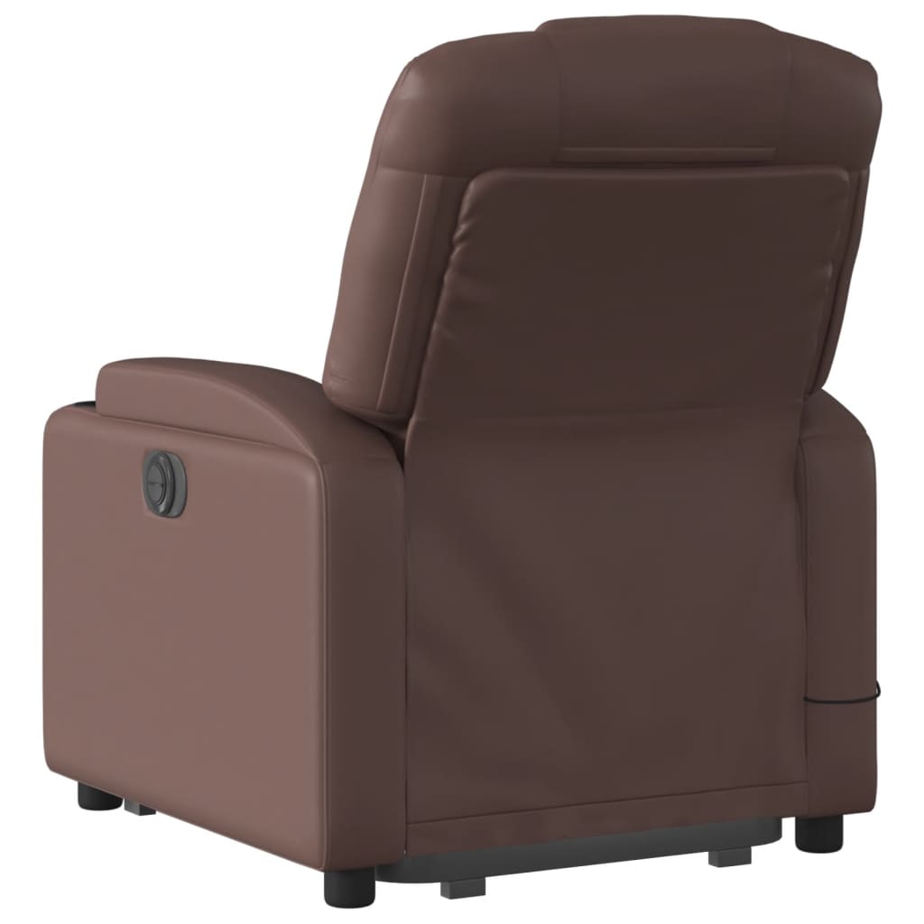 Fauteuil inclinable de massage électrique marron similicuir - XIOS