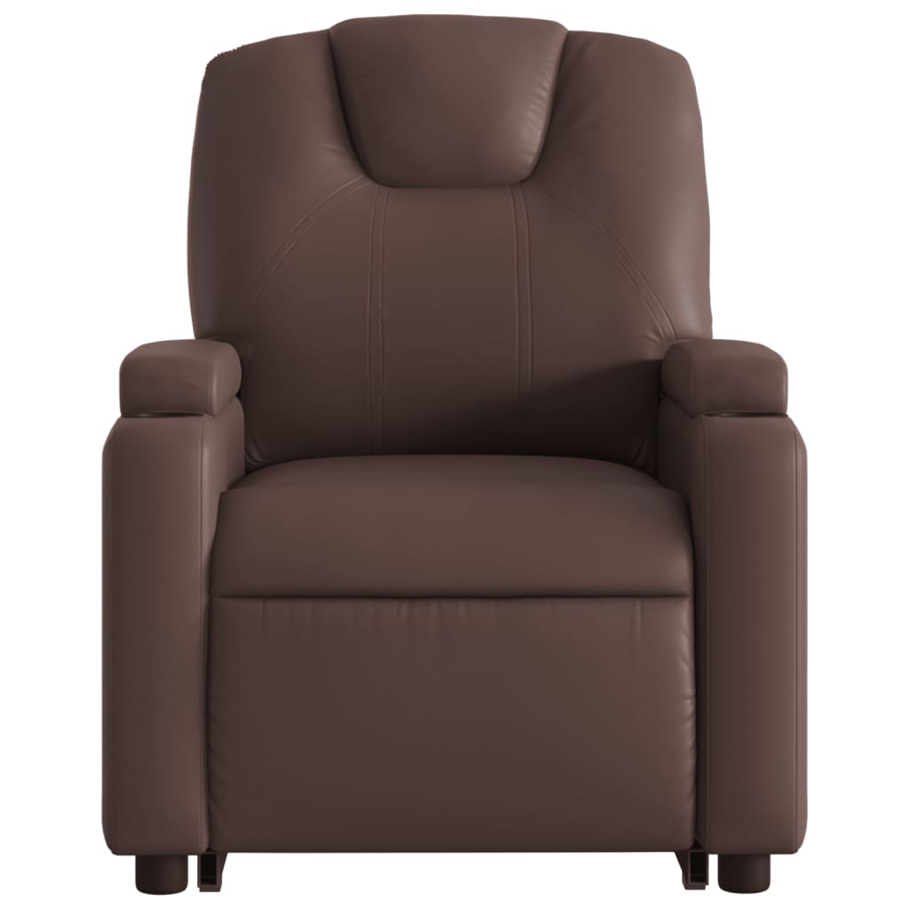 Fauteuil inclinable de massage électrique marron similicuir - XIOS