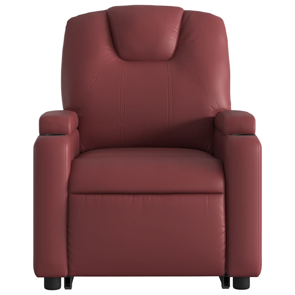 Fauteuil inclinable de massage électrique rouge bordeaux - XIOS