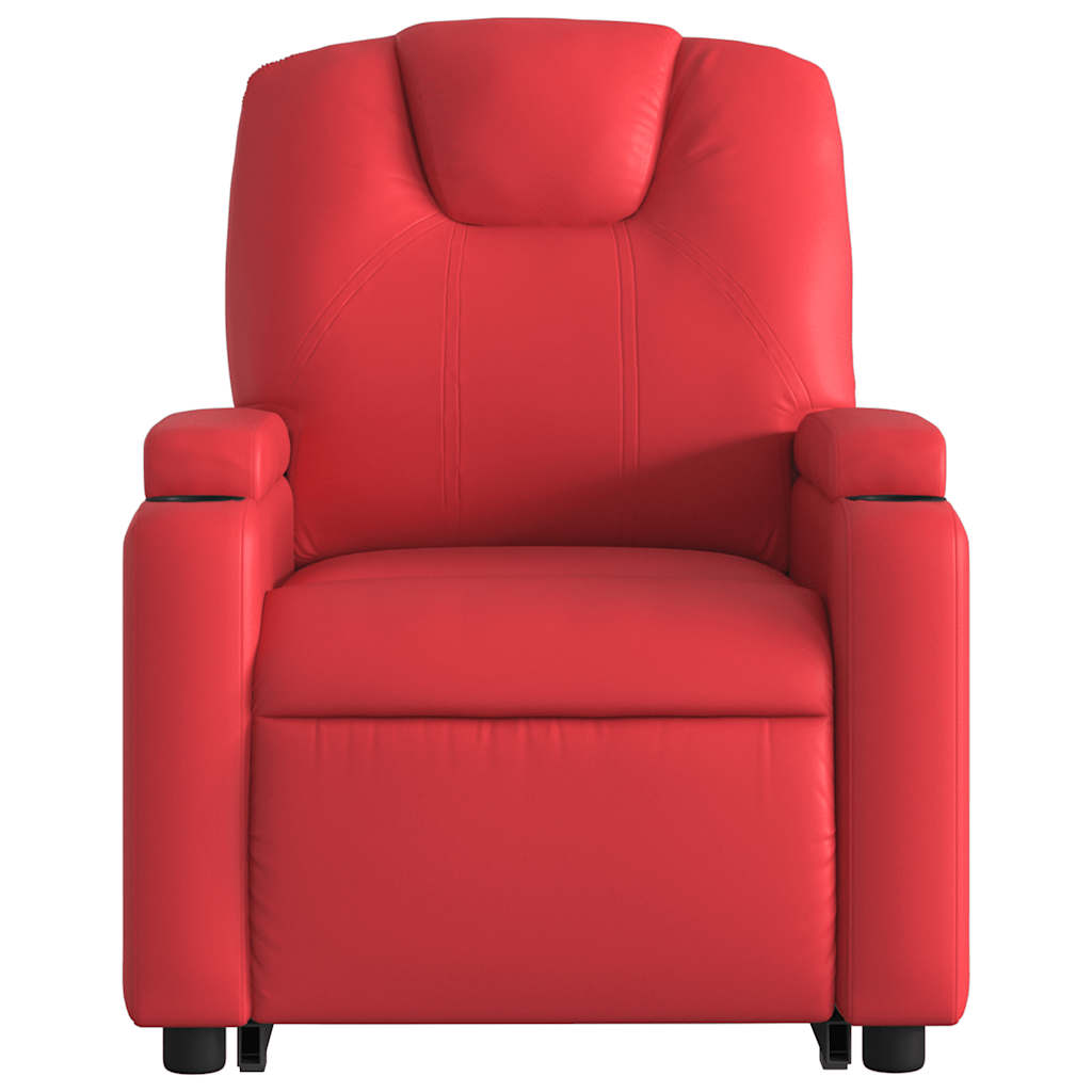 Fauteuil inclinable de massage électrique rouge similicuir - XIOS