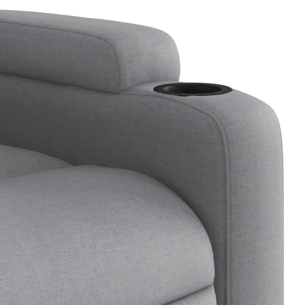 Fauteuil inclinable électrique Gris clair Tissu - XIOS