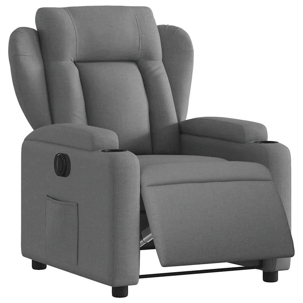 Fauteuil inclinable électrique Gris foncé Tissu - XIOS