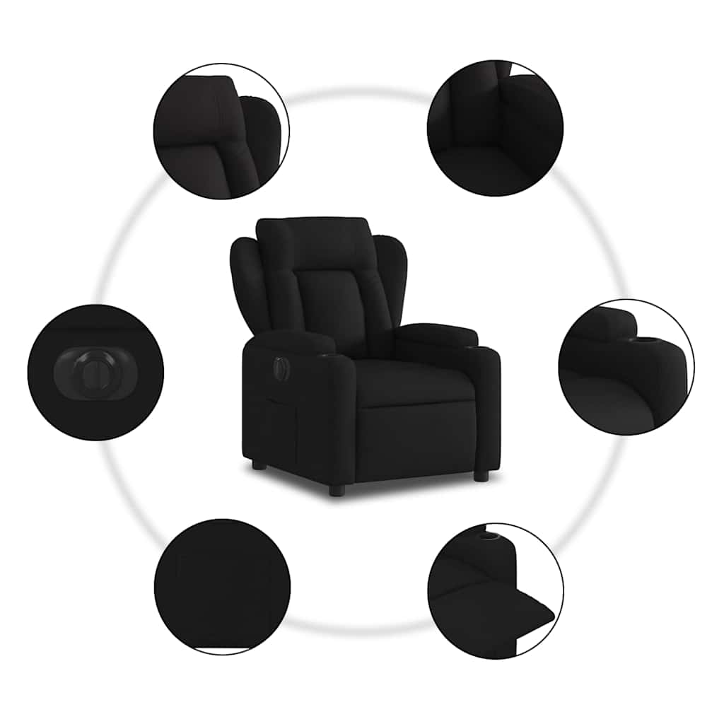 Fauteuil inclinable électrique Noir Tissu - XIOS