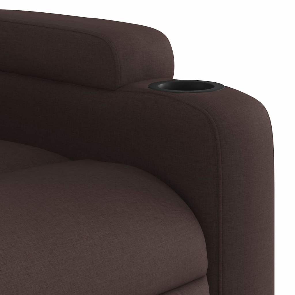 Fauteuil inclinable électrique Marron foncé Tissu - XIOS