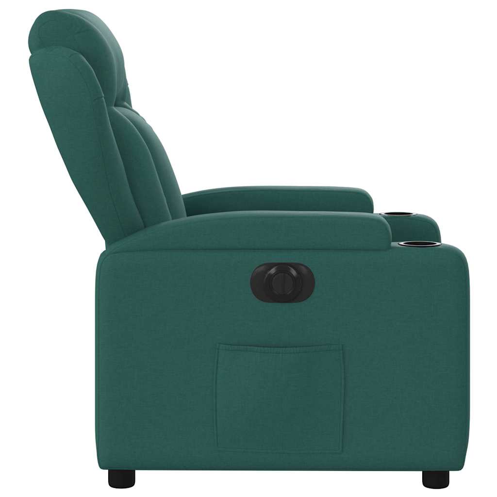 Fauteuil inclinable électrique Vert foncé Tissu - XIOS