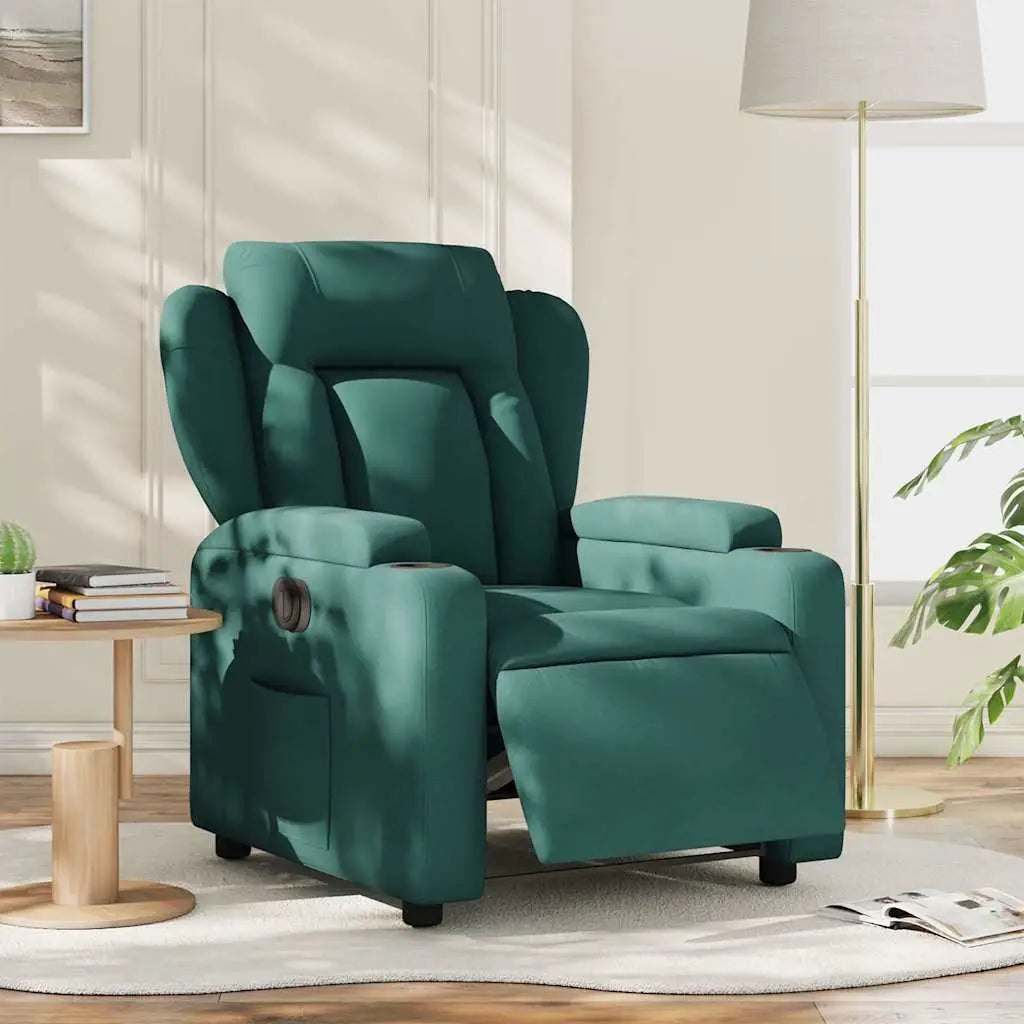 Fauteuil inclinable électrique Vert foncé Tissu - XIOS