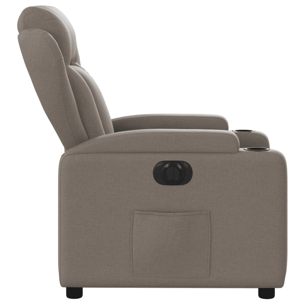 Fauteuil inclinable électrique Taupe Tissu - XIOS