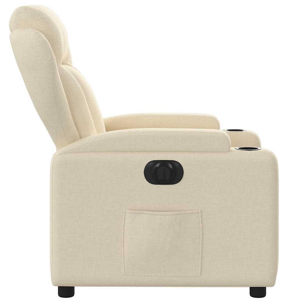 Fauteuil inclinable électrique Crème Tissu - XIOS