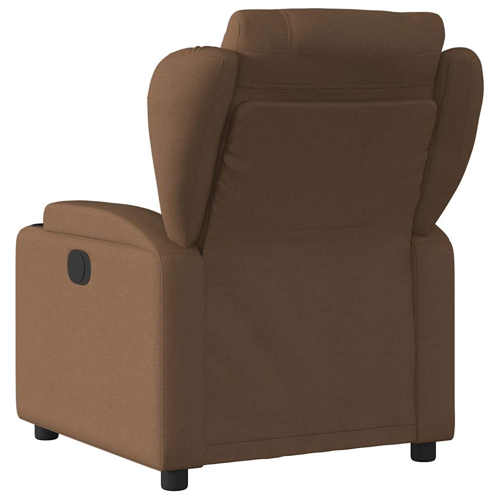 Fauteuil inclinable de massage électrique marron tissu - XIOS