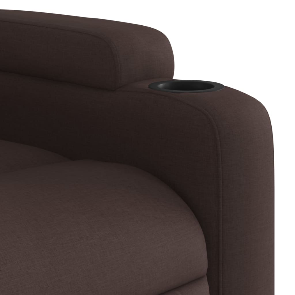 Fauteuil inclinable marron foncé tissu - XIOS
