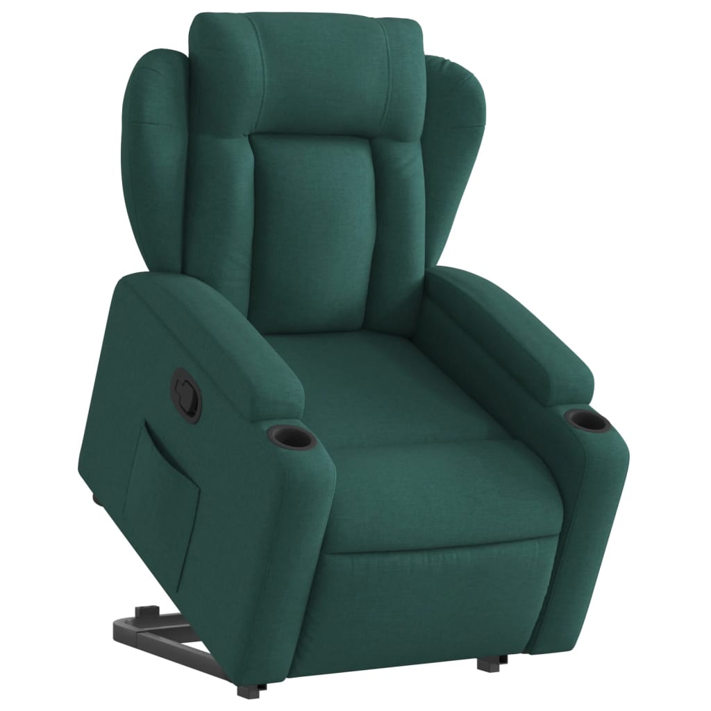 Fauteuil inclinable vert foncé tissu - XIOS