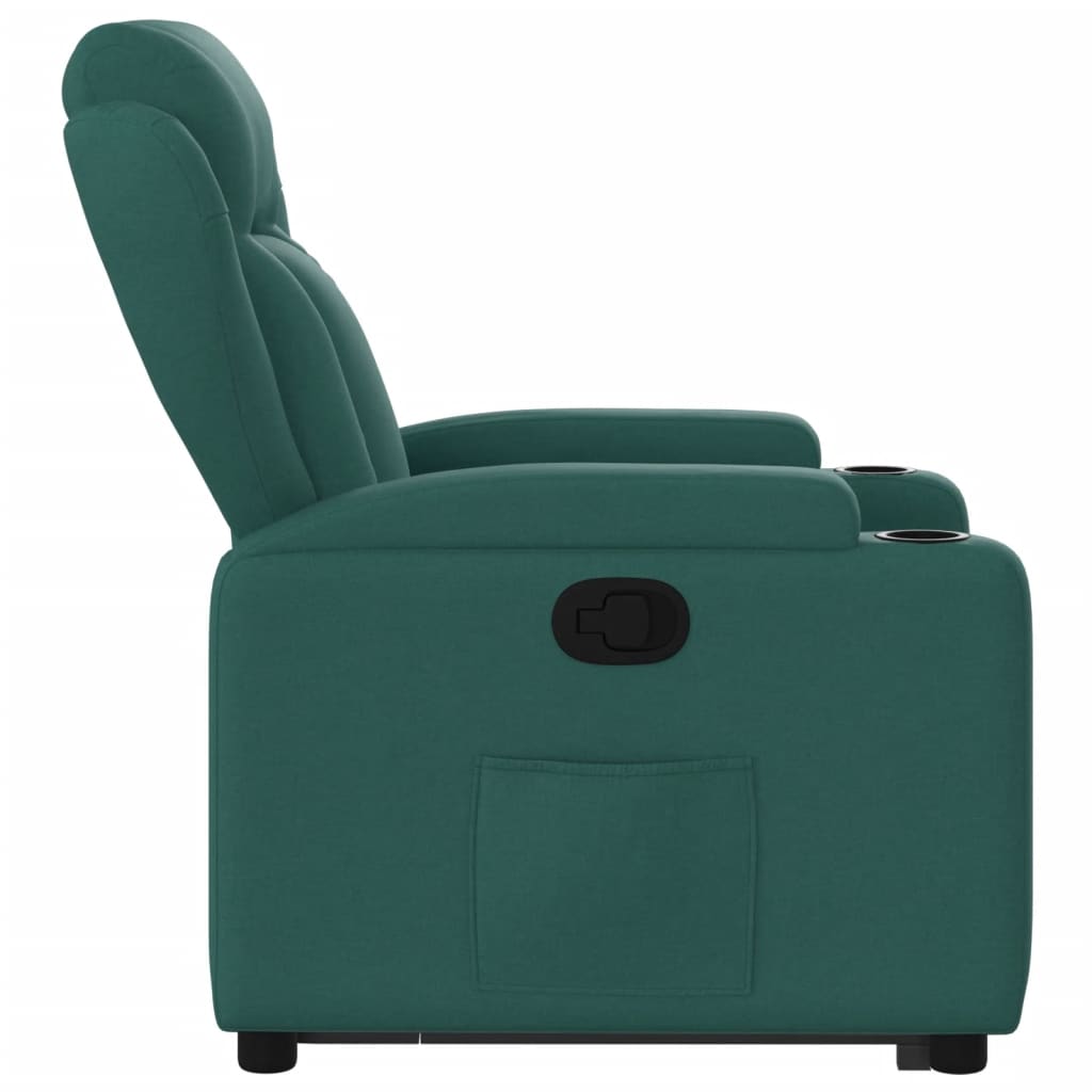 Fauteuil inclinable vert foncé tissu - XIOS