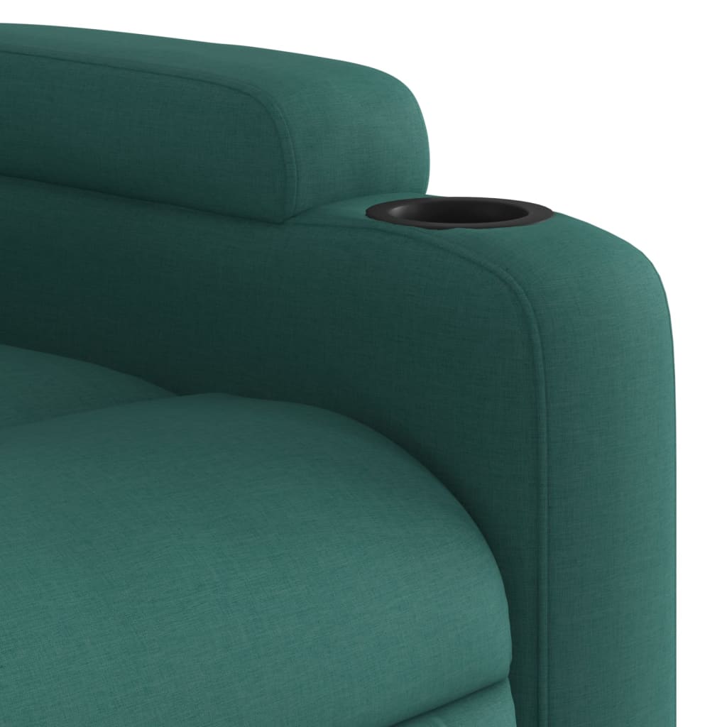Fauteuil inclinable vert foncé tissu - XIOS