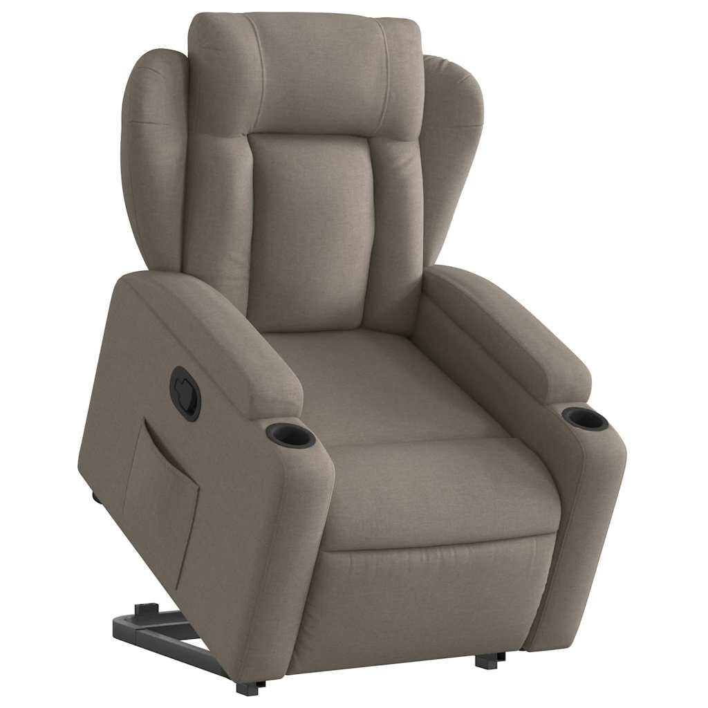 Fauteuil inclinable taupe tissu - XIOS