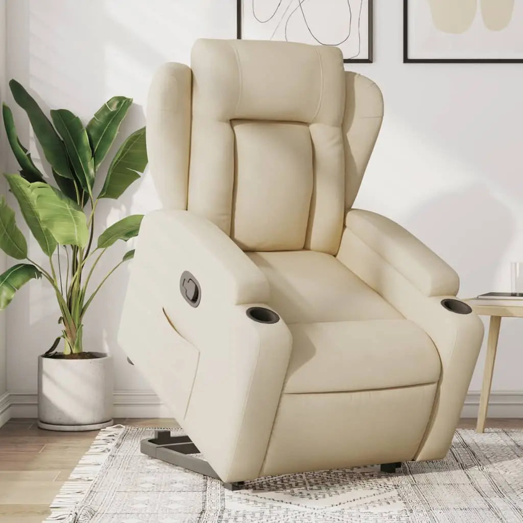 Fauteuil inclinable Crème Tissu - XIOS