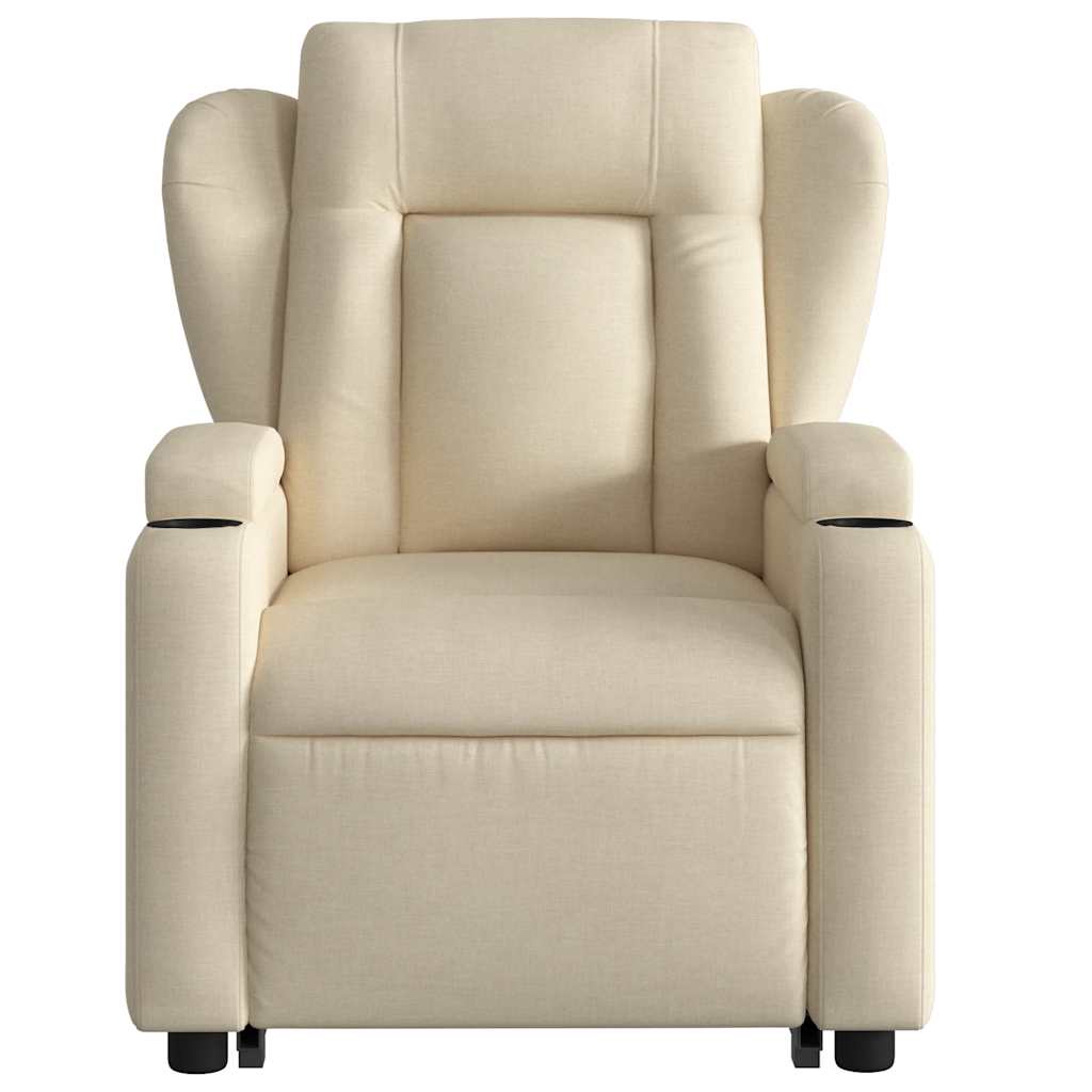 Fauteuil inclinable de massage Crème Tissu - XIOS
