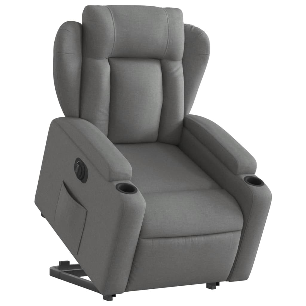 Fauteuil inclinable électrique gris foncé tissu - XIOS