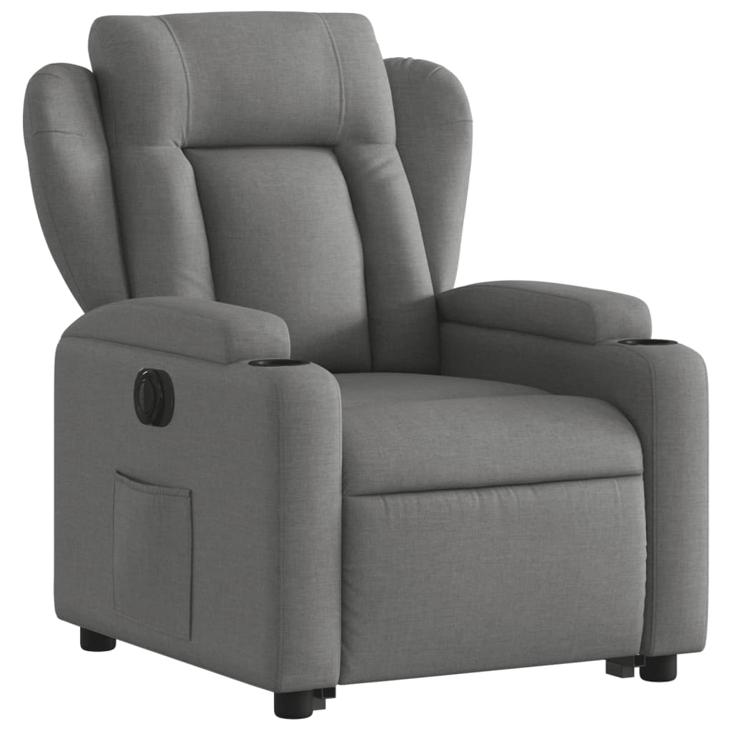 Fauteuil inclinable électrique gris foncé tissu - XIOS