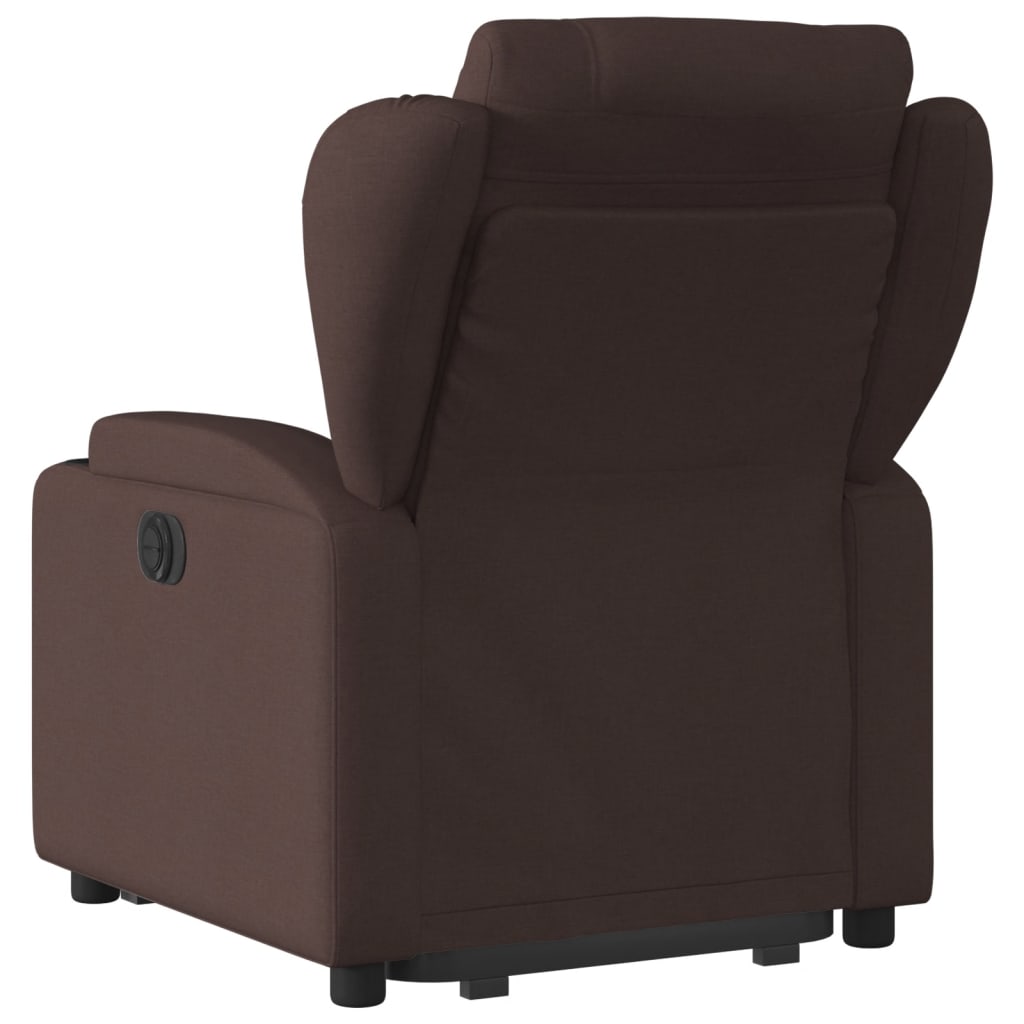 Fauteuil inclinable électrique marron foncé tissu - XIOS