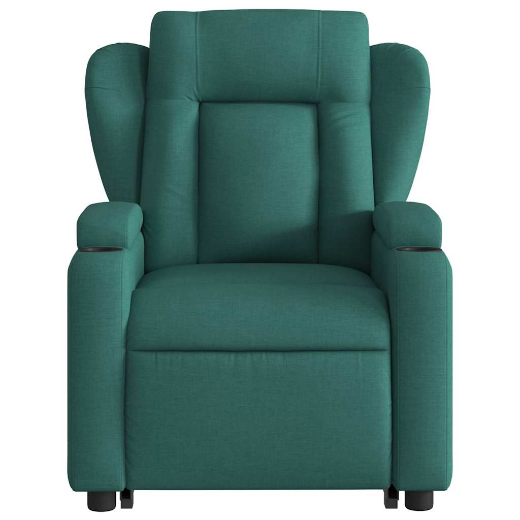 Fauteuil inclinable électrique vert foncé tissu - XIOS