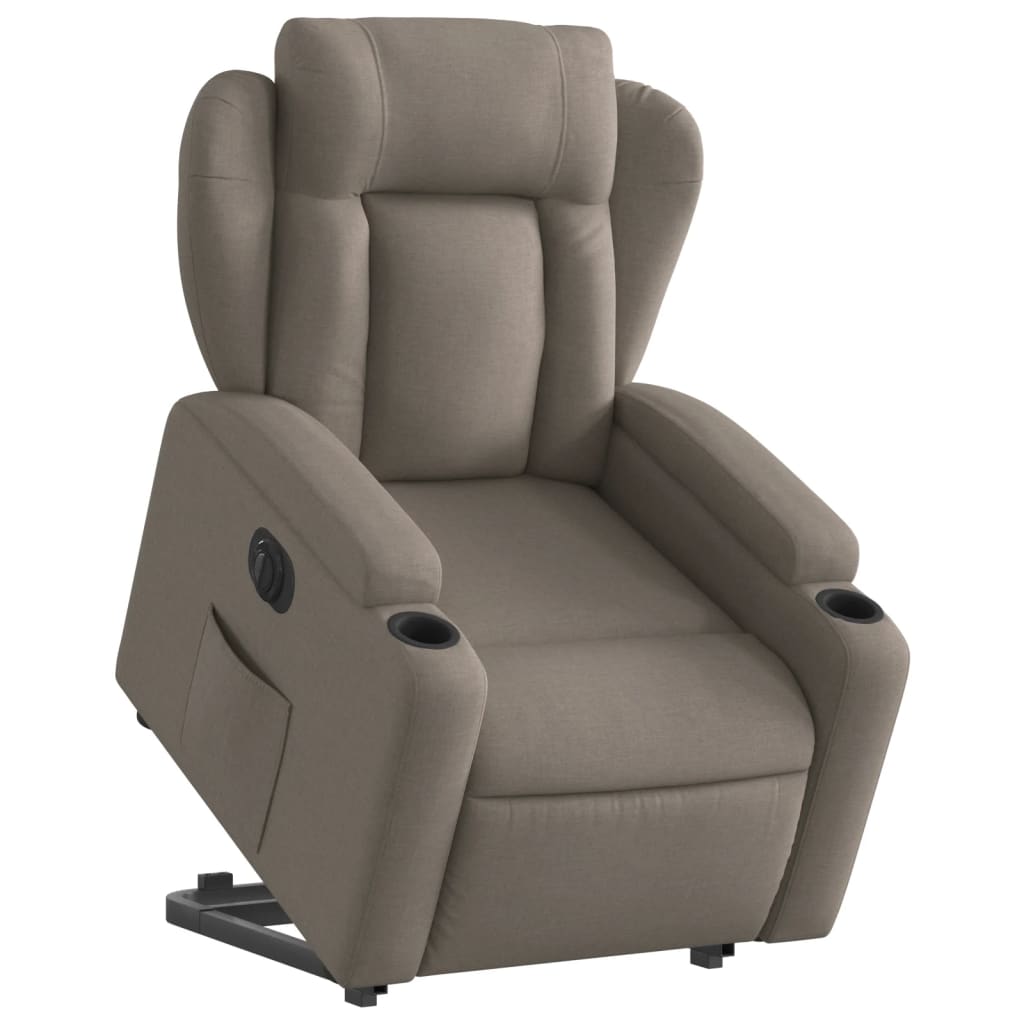 Fauteuil inclinable électrique taupe tissu - XIOS