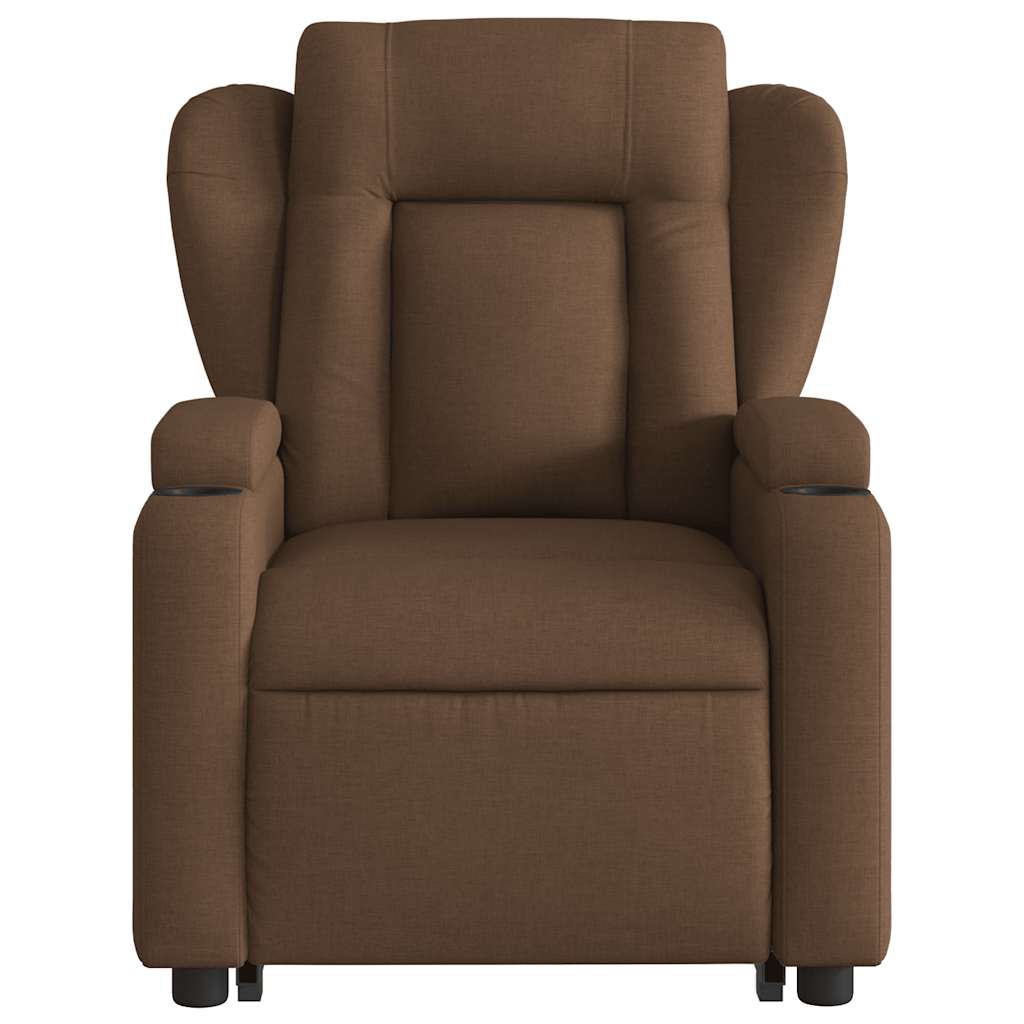 Fauteuil inclinable de massage électrique Marron Tissu - XIOS