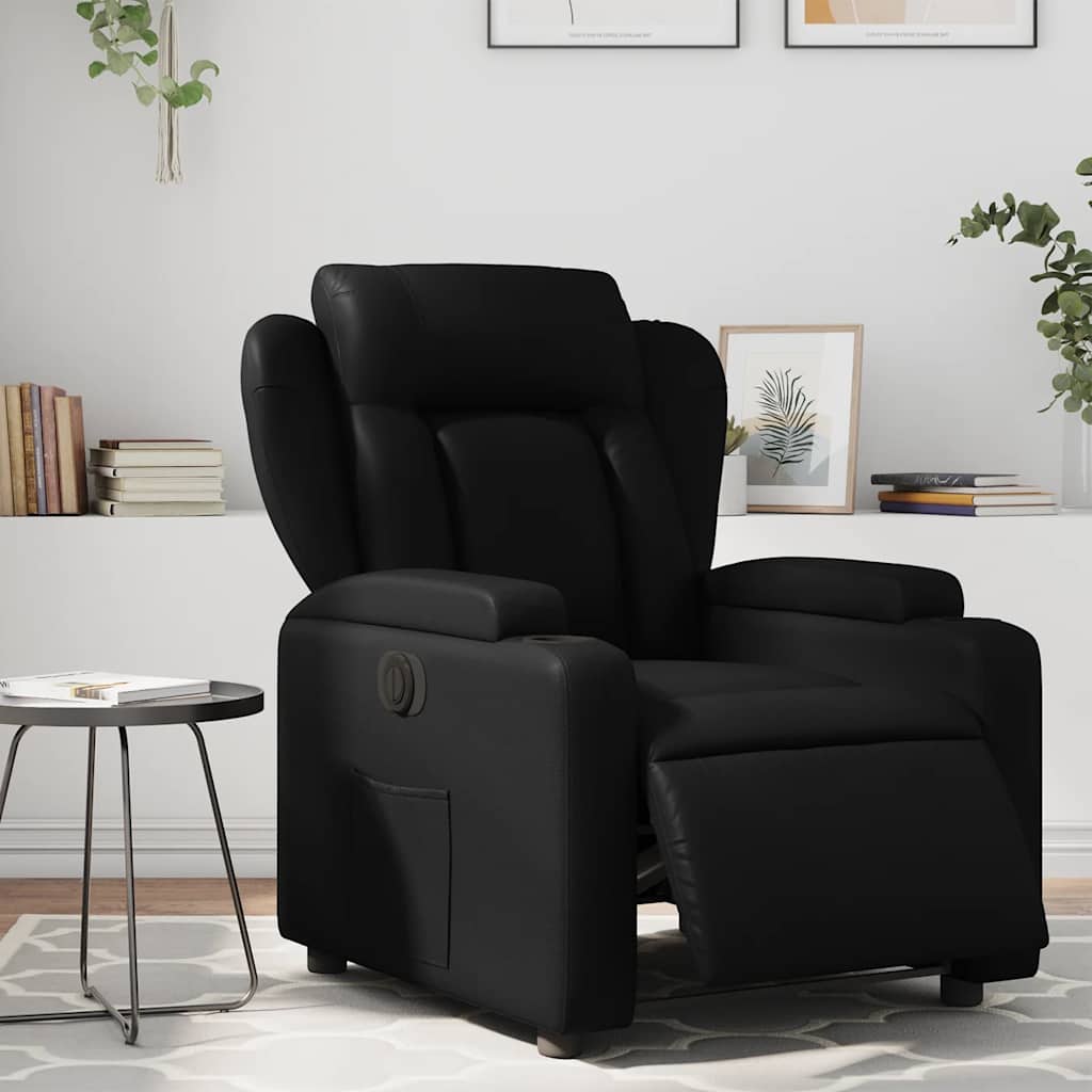 Fauteuil inclinable électrique Noir Similicuir - XIOS