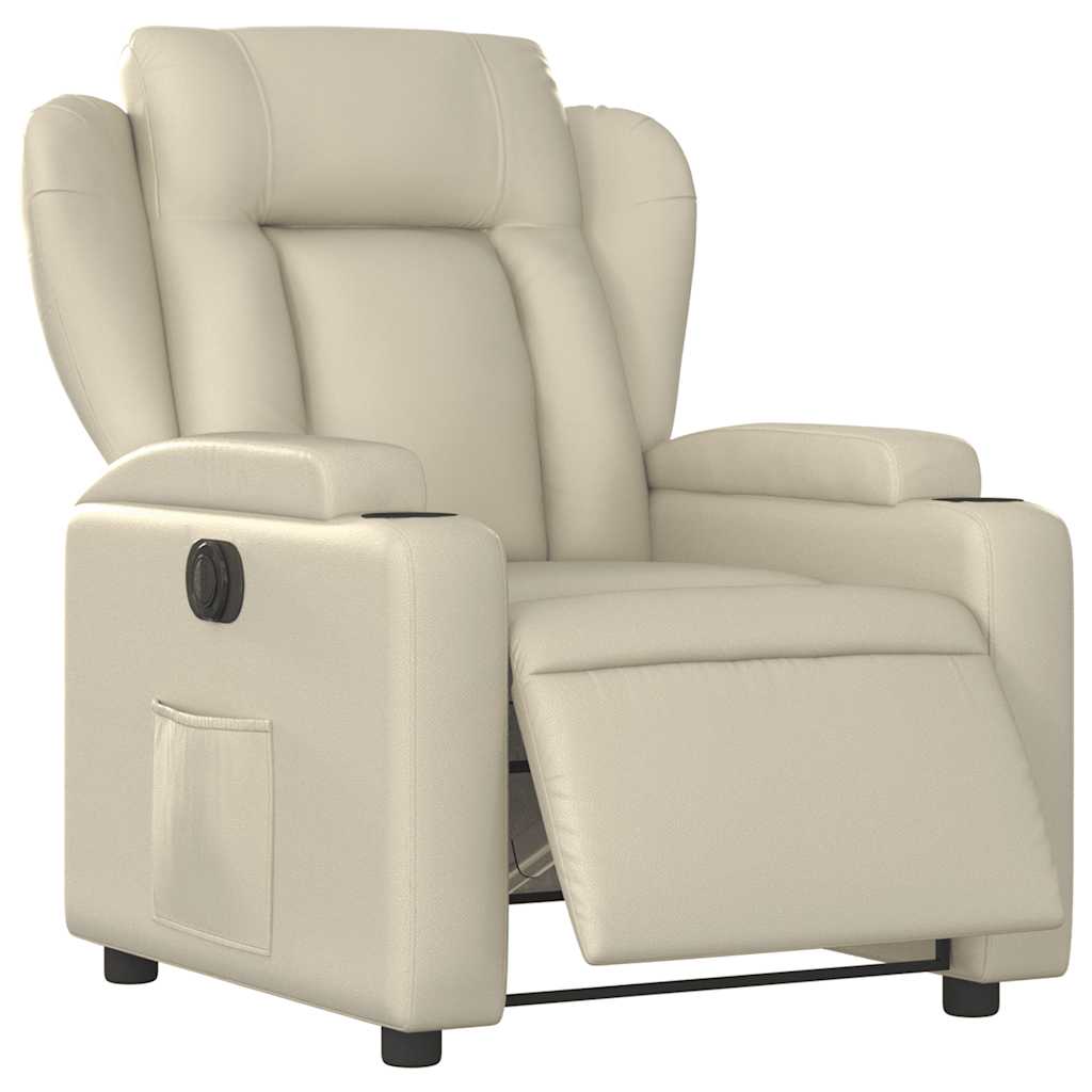 Fauteuil inclinable électrique Crème Similicuir - XIOS
