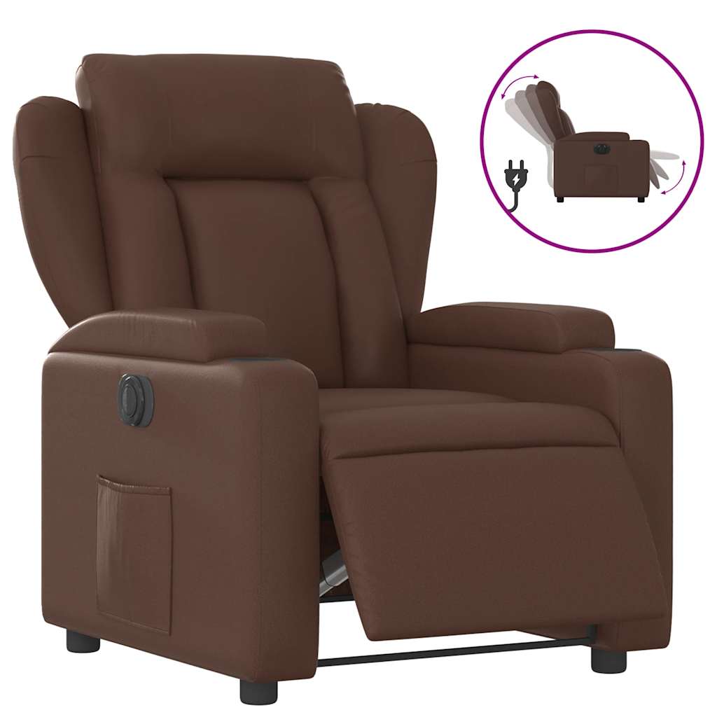 Fauteuil inclinable électrique Marron Similicuir - XIOS