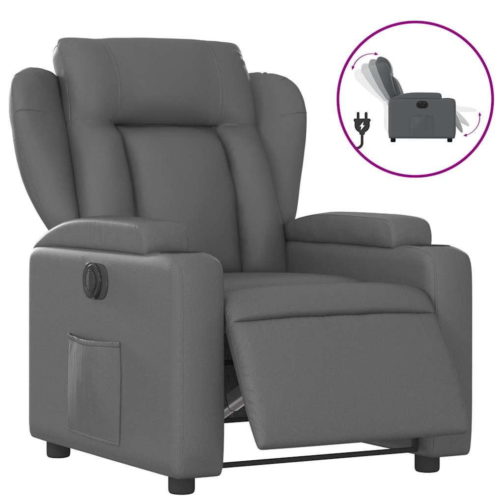 Fauteuil inclinable électrique Gris Similicuir - XIOS