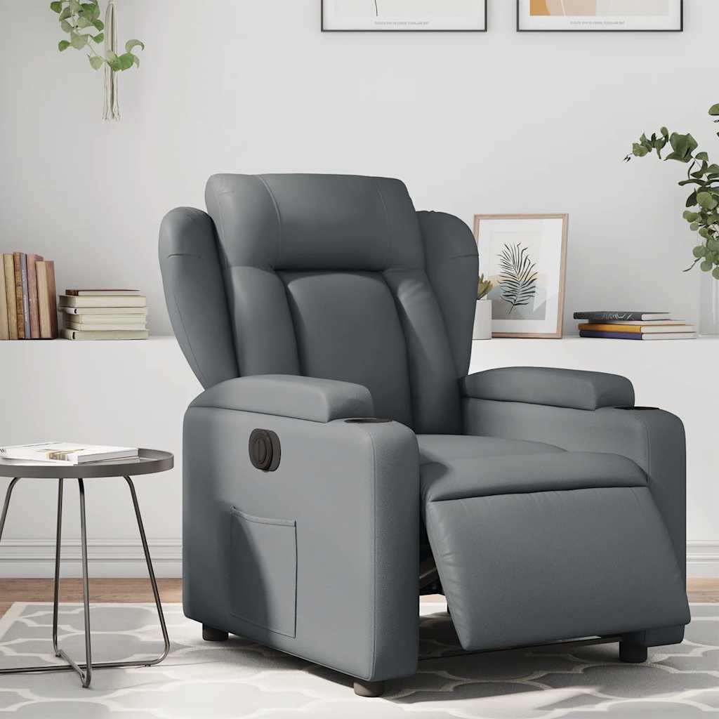 Fauteuil inclinable électrique Gris Similicuir - XIOS
