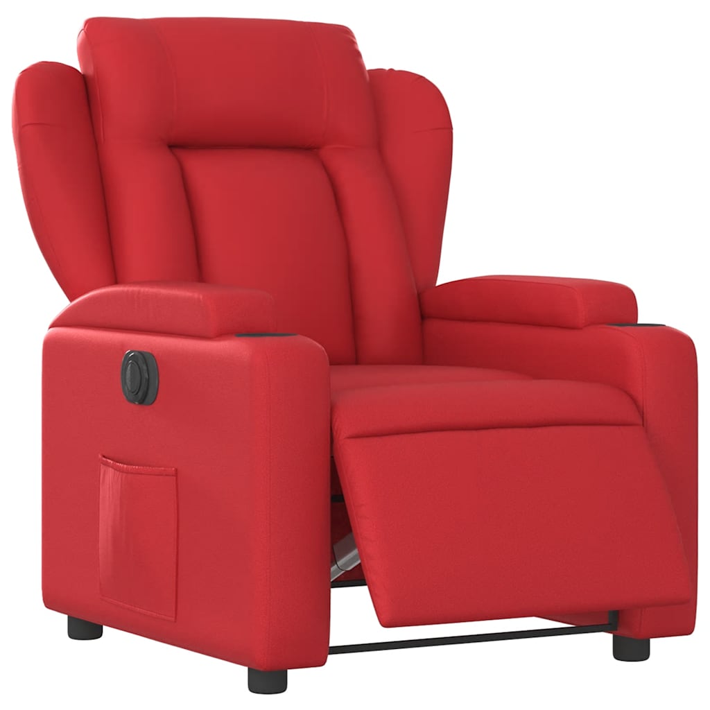 Fauteuil inclinable électrique Rouge Similicuir - XIOS