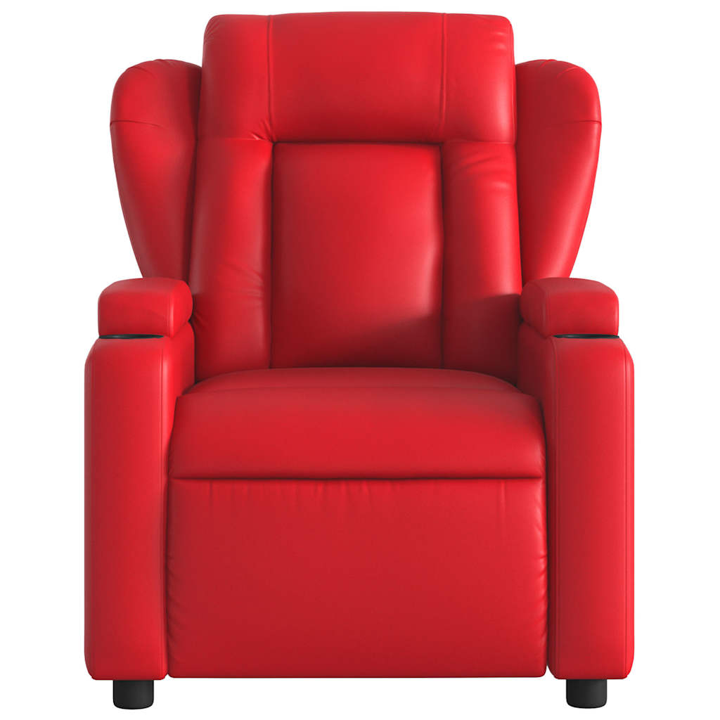 Fauteuil inclinable électrique Rouge Similicuir - XIOS