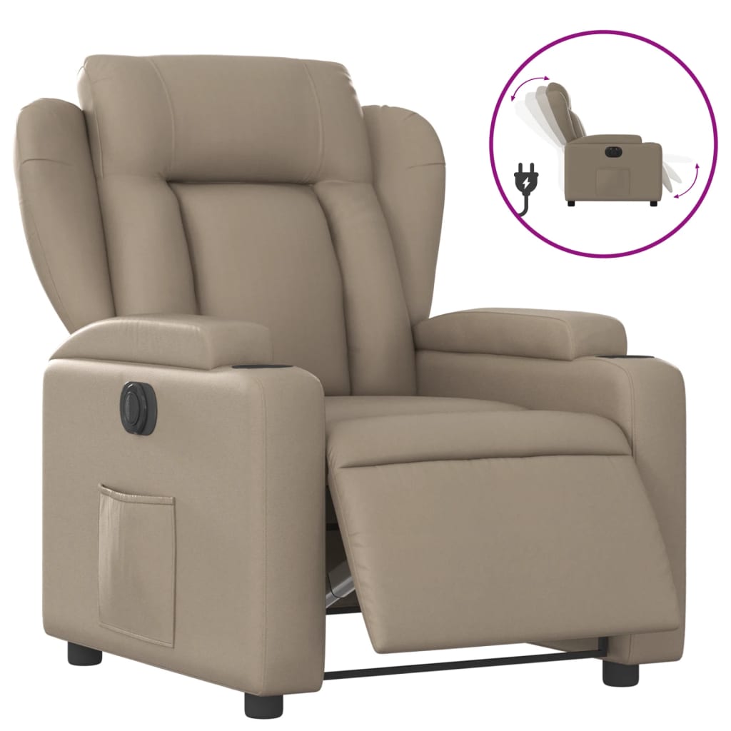 Fauteuil inclinable électrique Cappuccino Similicuir - XIOS