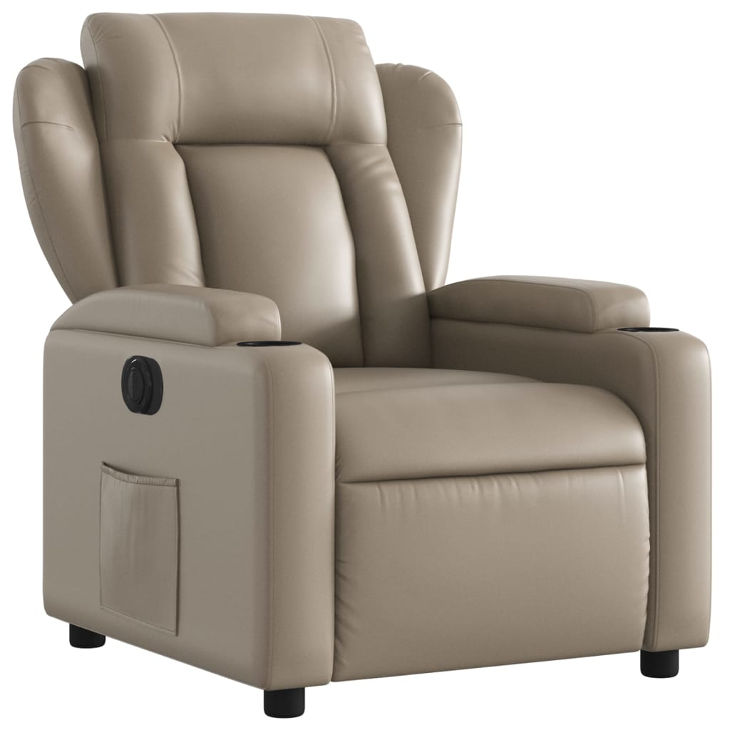 Fauteuil inclinable électrique Cappuccino Similicuir - XIOS