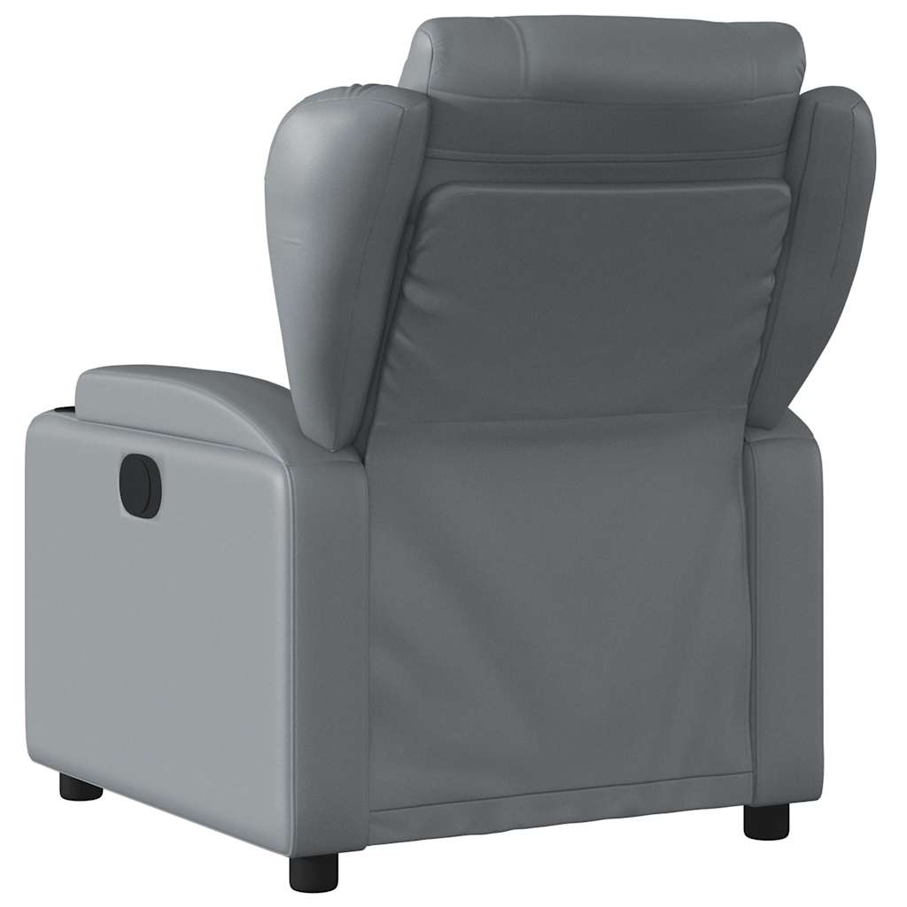 Fauteuil de massage inclinable électrique gris similicuir - XIOS