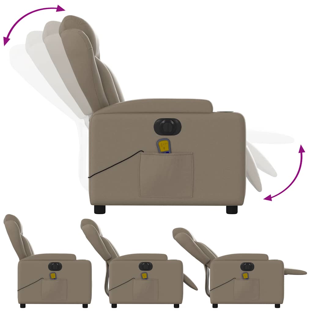 Fauteuil de massage inclinable électrique cappuccino similicuir - XIOS