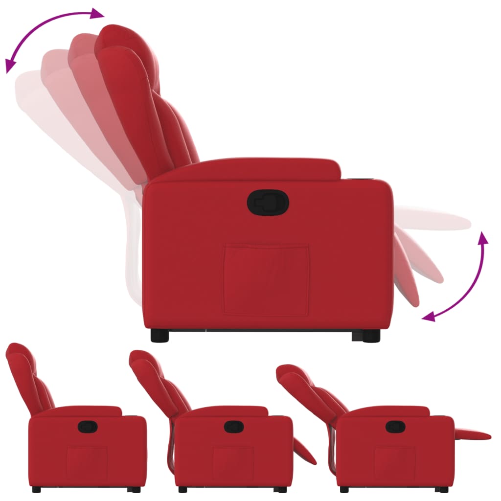 Fauteuil inclinable Rouge Similicuir - XIOS