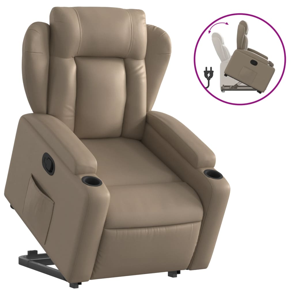 Fauteuil inclinable Cappuccino Similicuir Fauteuils vidaXL   