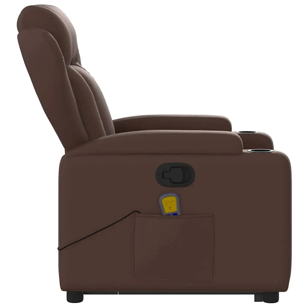 Fauteuil inclinable de massage Marron Similicuir - XIOS