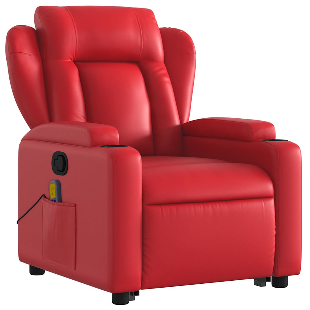 Fauteuil inclinable de massage Rouge Similicuir - XIOS