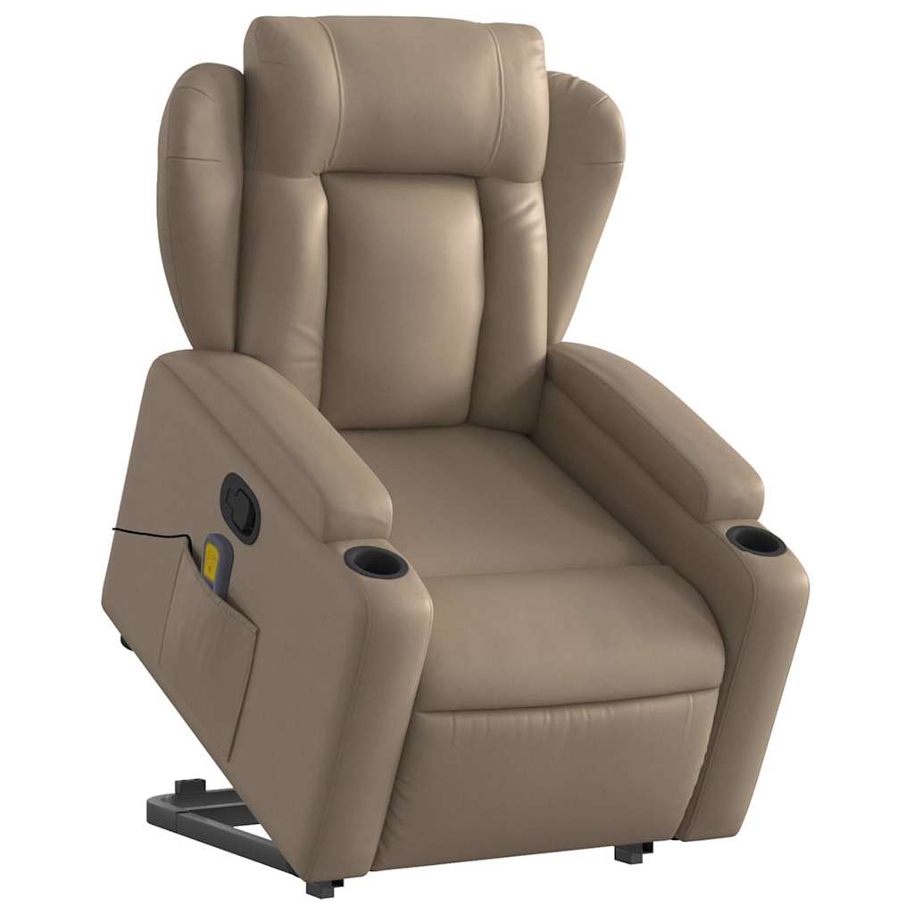 Fauteuil inclinable de massage Cappuccino Similicuir - XIOS